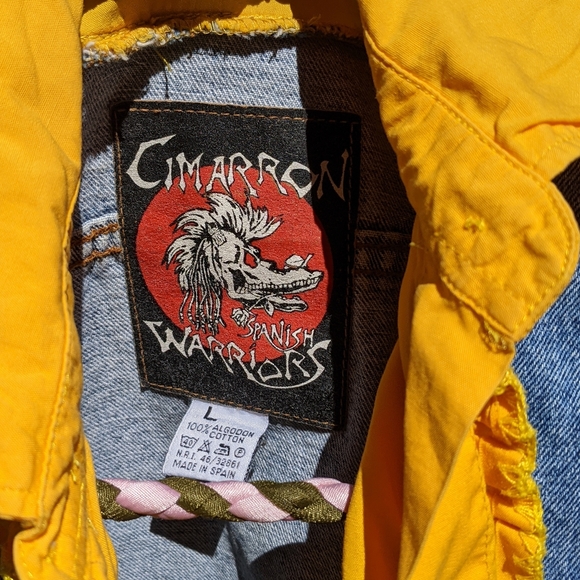 Vintage denim+disco dress shirt jacket - Picture 4 of 6